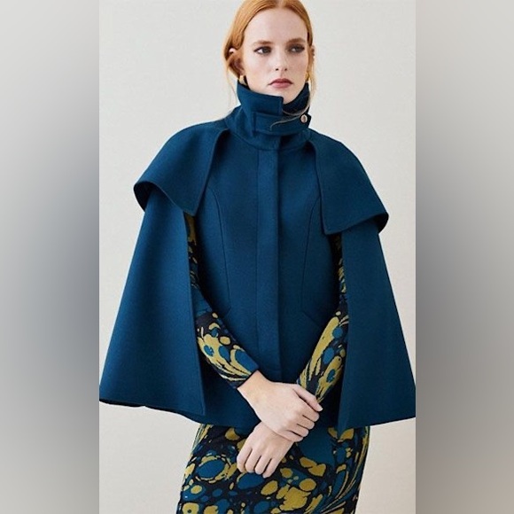 NWOT Karen Millen Italian Wool Cape